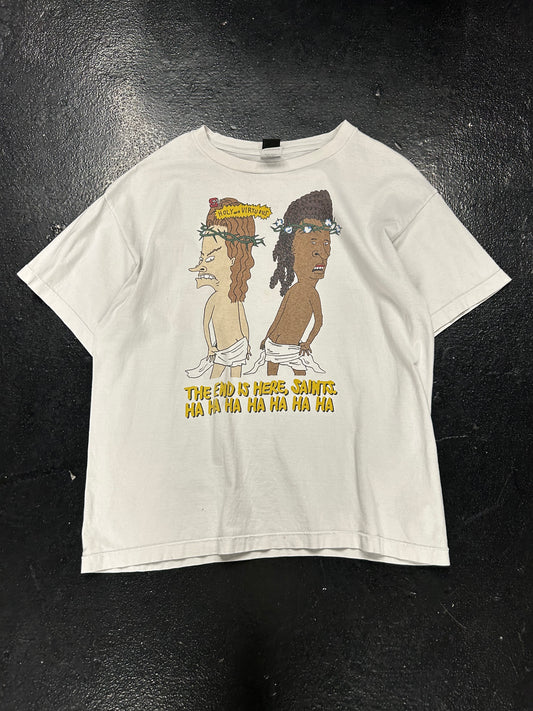 SAINT MICHAEL X DENIM TEARS BEVIS BUTTHEAD WHITE TEE (PRE-OWNED)