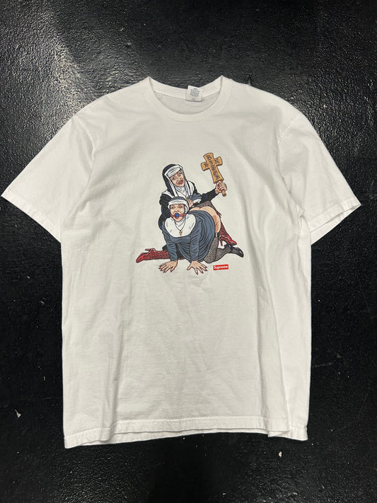 SUPREME NUN WHITE TEE (PRE-OWNED)