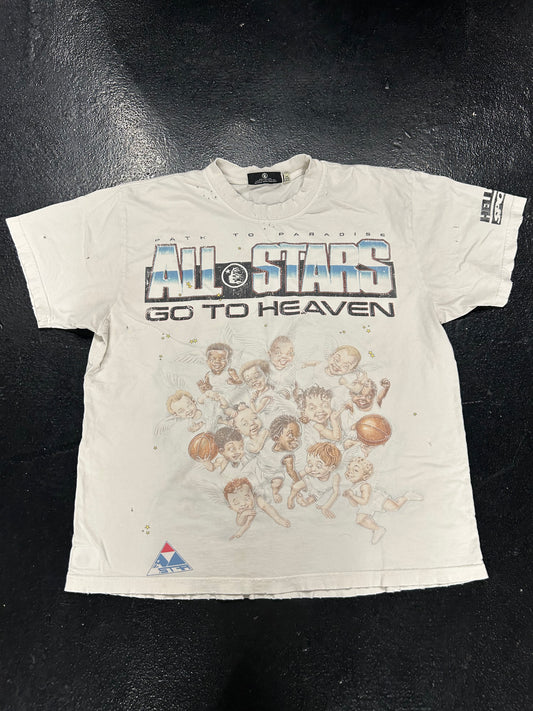 HELLSTAR ALL STARS GO TO HEAVEN WHITE TEE (PRE-OWNED)