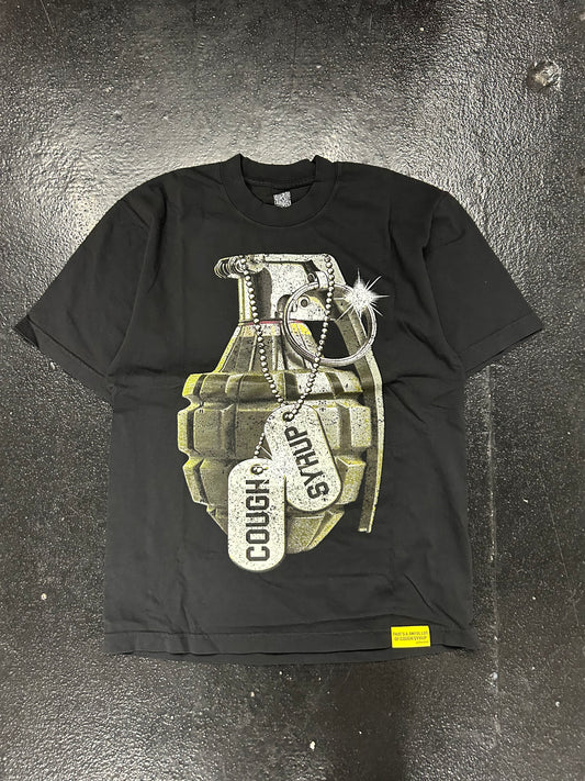 THATS A AWFUL LOT OF COUGH SYRUP BLACK GRENADE TEE (BRAND NEW)