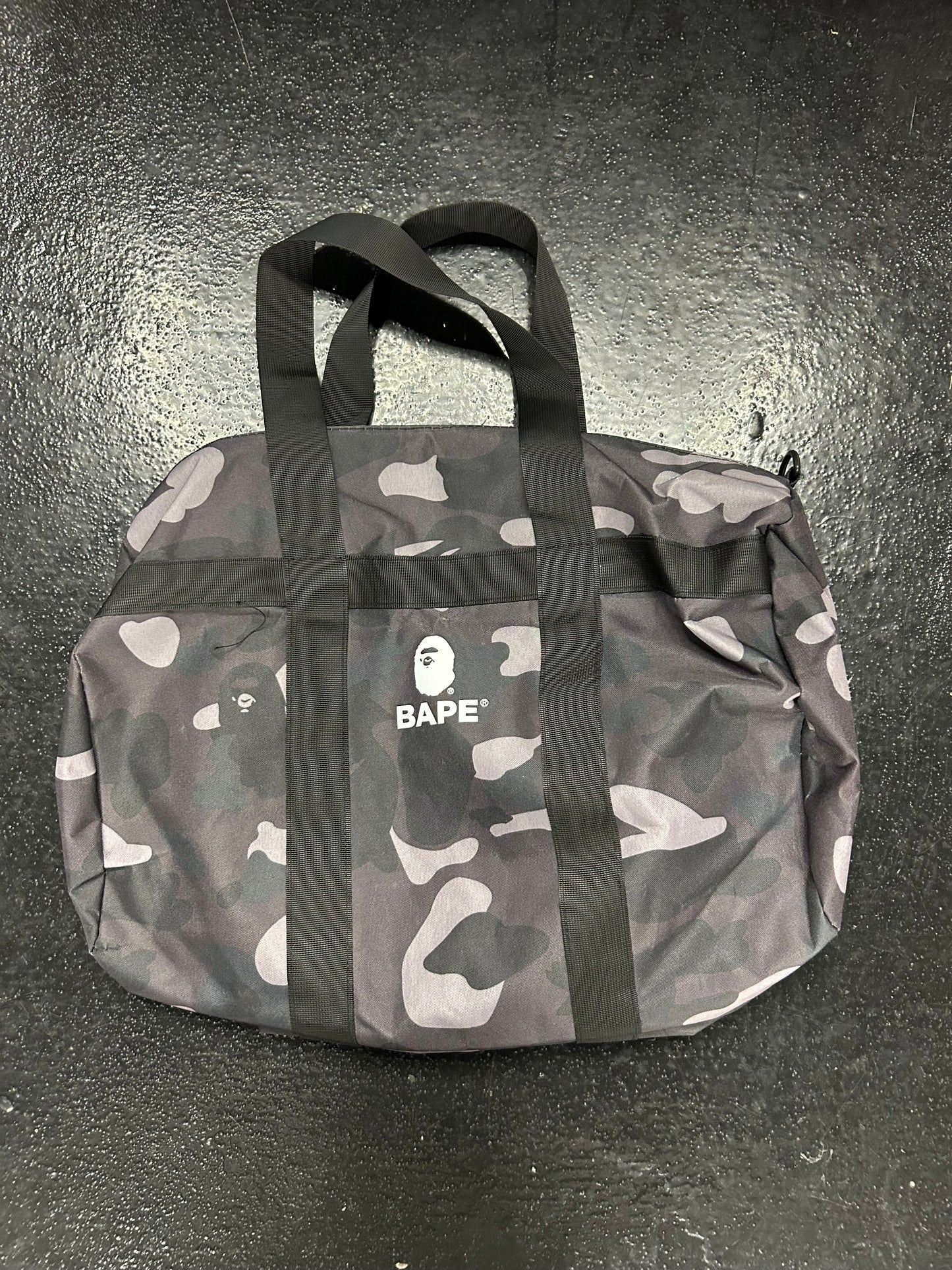 BAPE BATHING APE BLACK CAMO SMALL DUFFLE BOY (BRAND NEW)