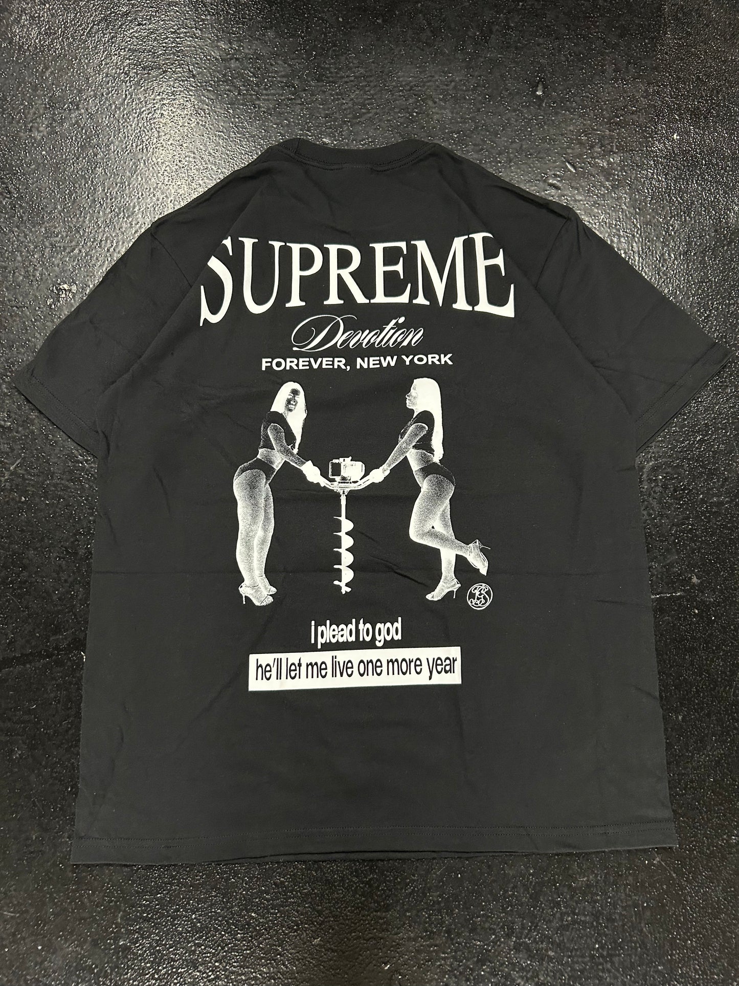 SUPREME DEVOTION BLACK TEE (BRAND NEW)