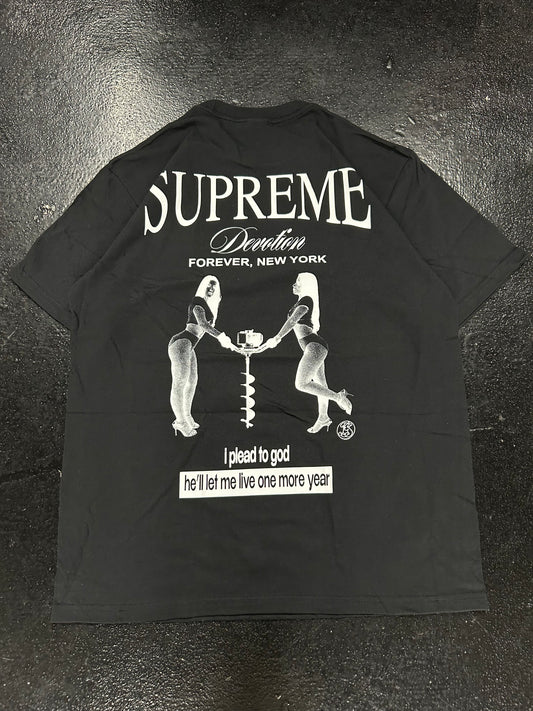 SUPREME DEVOTION BLACK TEE (BRAND NEW)