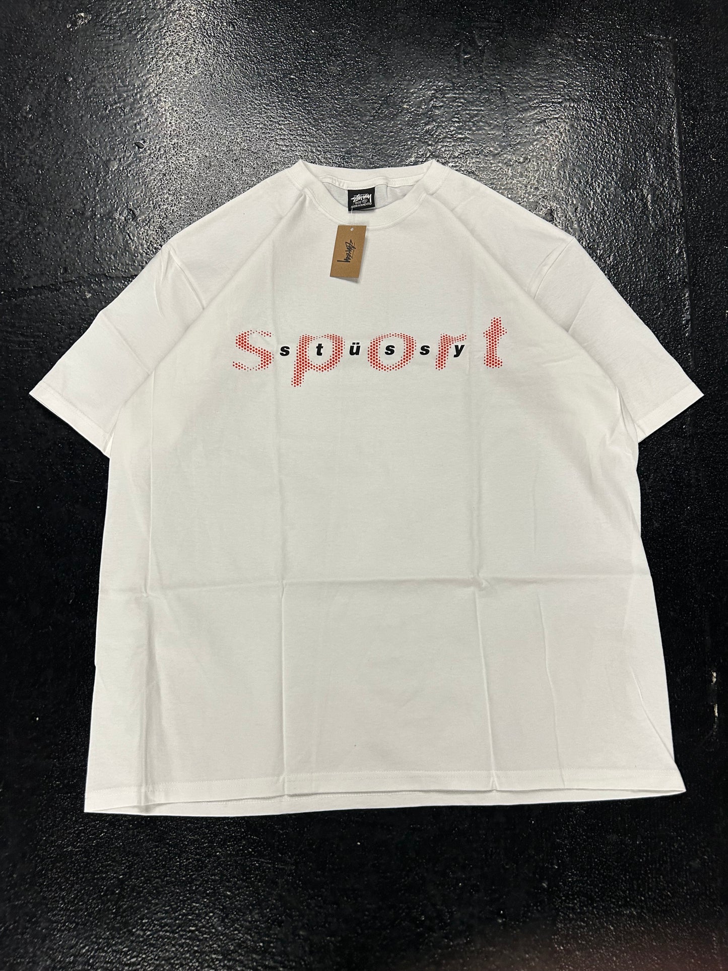 STUSSY SPORT WHITE TEE (BRAND NEW)