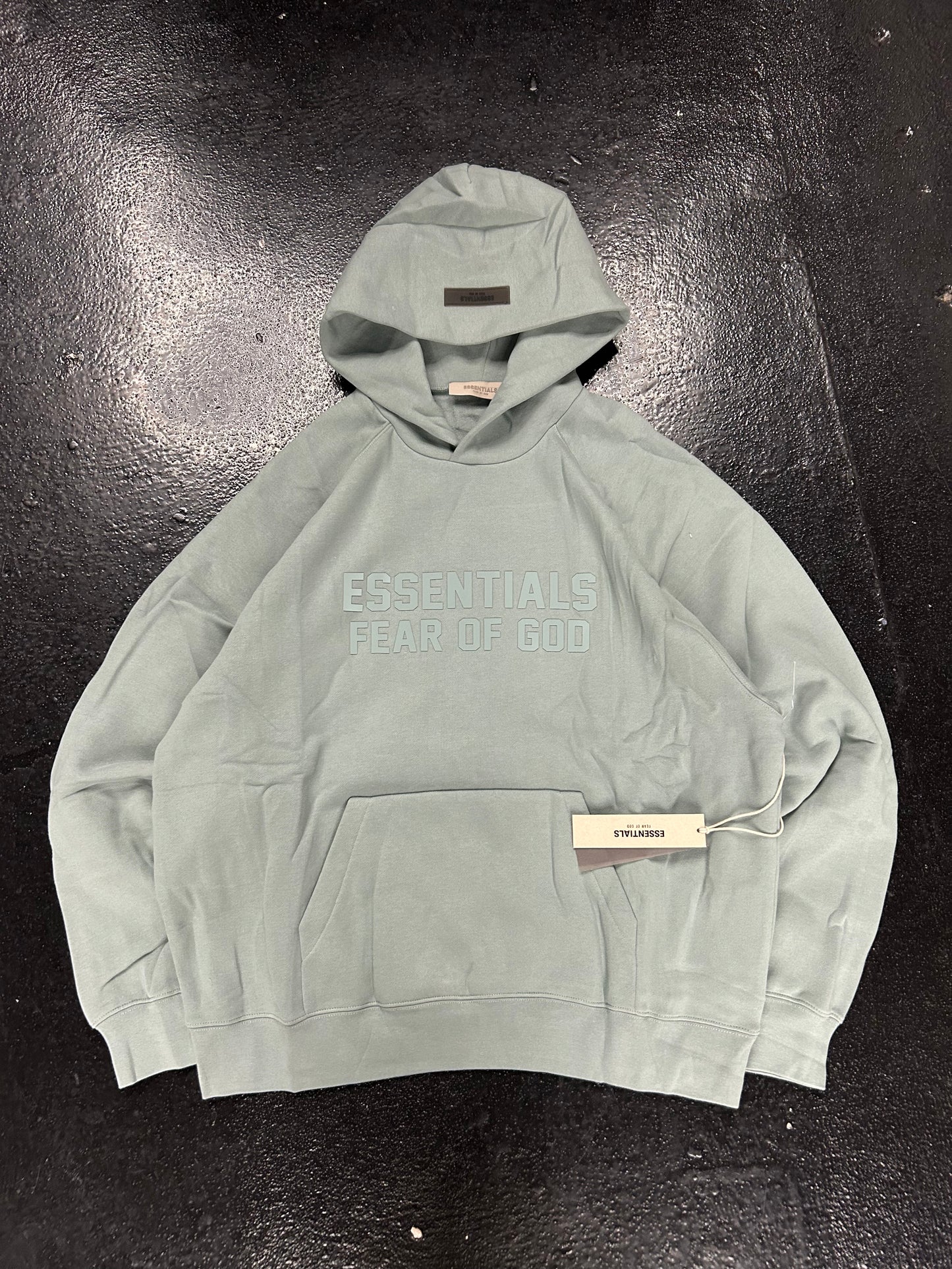ESSENTIALS FEAR OF GOD TEAL HOODIE (BRAND NEW)
