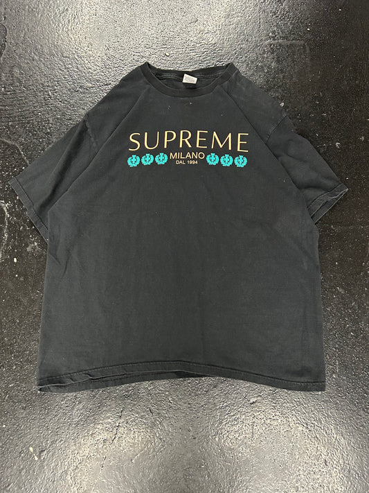 SUPREME MILANO BLACK TEE (PRE OWNED)