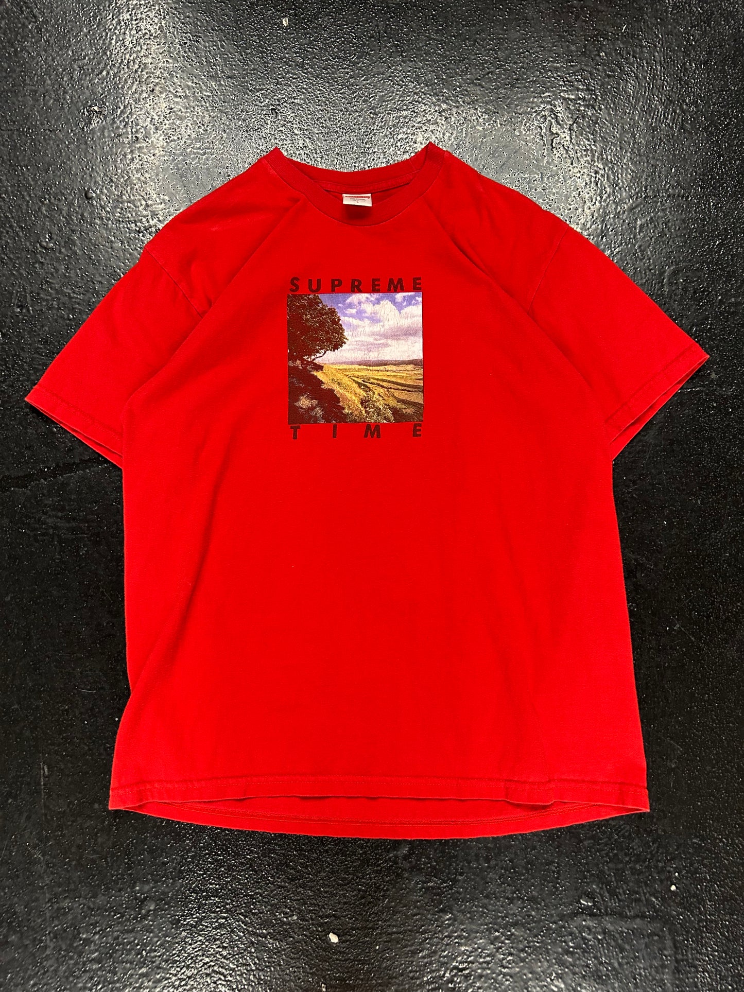 SUPREME TIME ART RED TEE (PRE-OWNED)