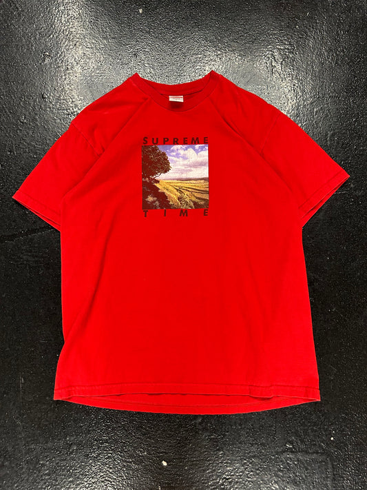 SUPREME TIME ART RED TEE (PRE-OWNED)