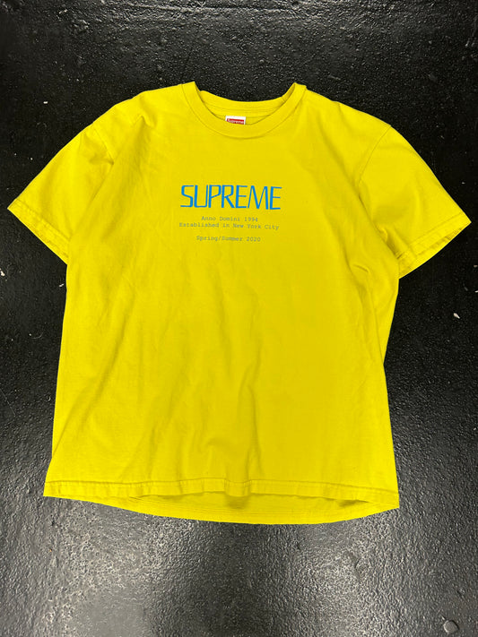 SUPREME ANNO DOMINI YELLOW TEE (PRE OWNED)