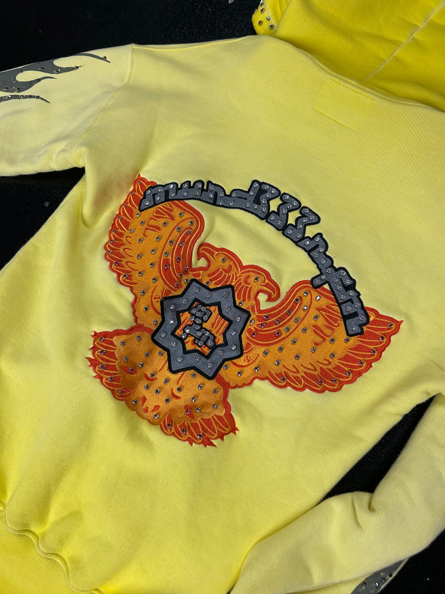 MURD333R FM SWAMP ANGELS HARLEY DAVIDSON YELLOW ZIP UP HOODIE (VNDS)