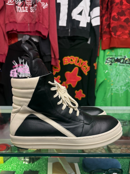 RICK OWENS MAINLINE GEO BASKETS (PRE-OWNED W/ BOX)