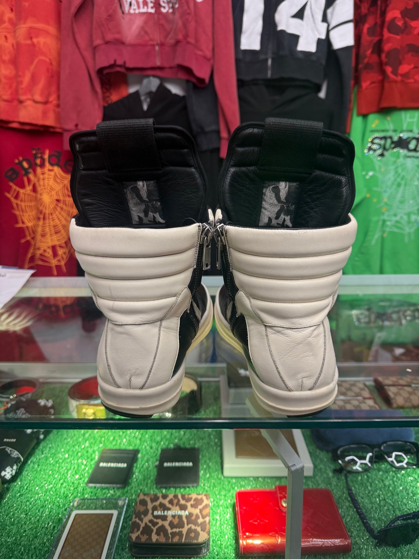 RICK OWENS MAINLINE GEO BASKETS (PRE-OWNED W/ BOX)