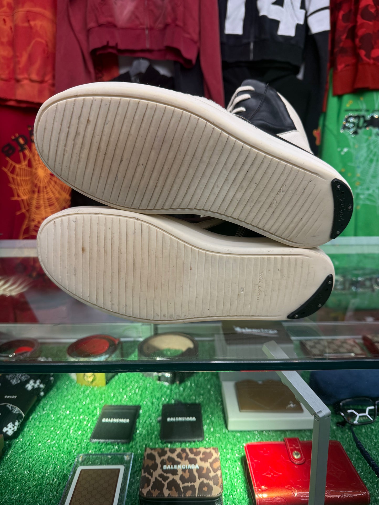 RICK OWENS MAINLINE GEO BASKETS (PRE-OWNED W/ BOX)