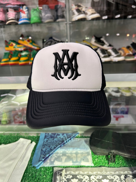 AMIRI BLACK WHITE TRUCKER HAT (VNDS)