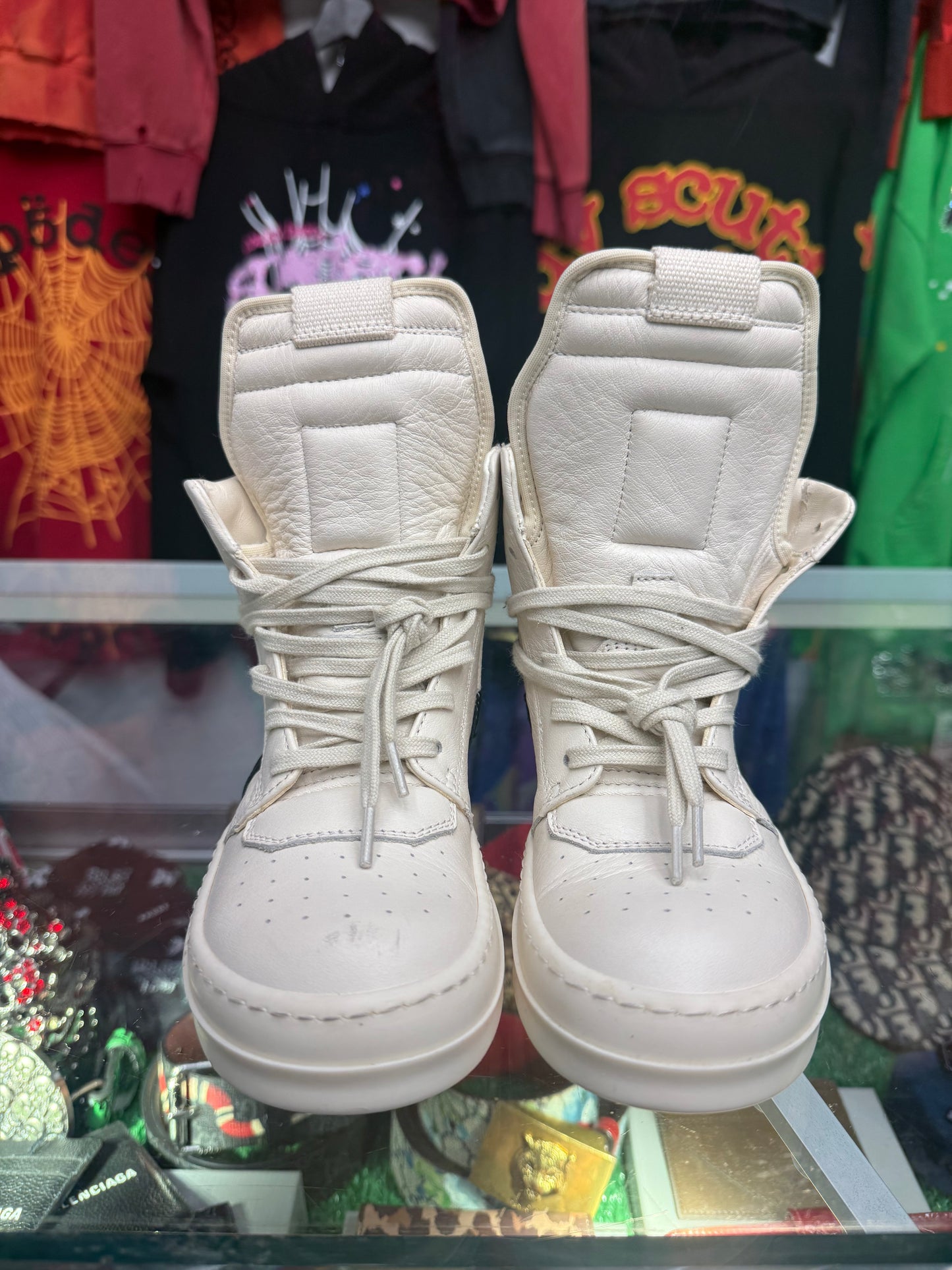 RICK OWENS KIDS GEOBASKETS (PRE-OWNED W/ BOX)