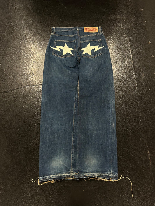 BAPE BATHING APE DARKWASH JEANS (PREOWNED)