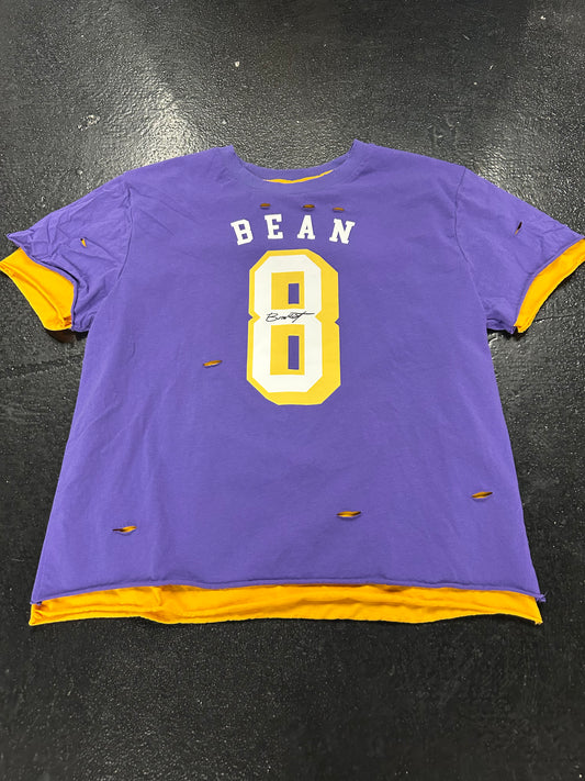 BRAVEST STUDIOS KOBE BEAN BRYANT LAYERED PURPLE TEE (PRE OWNED)