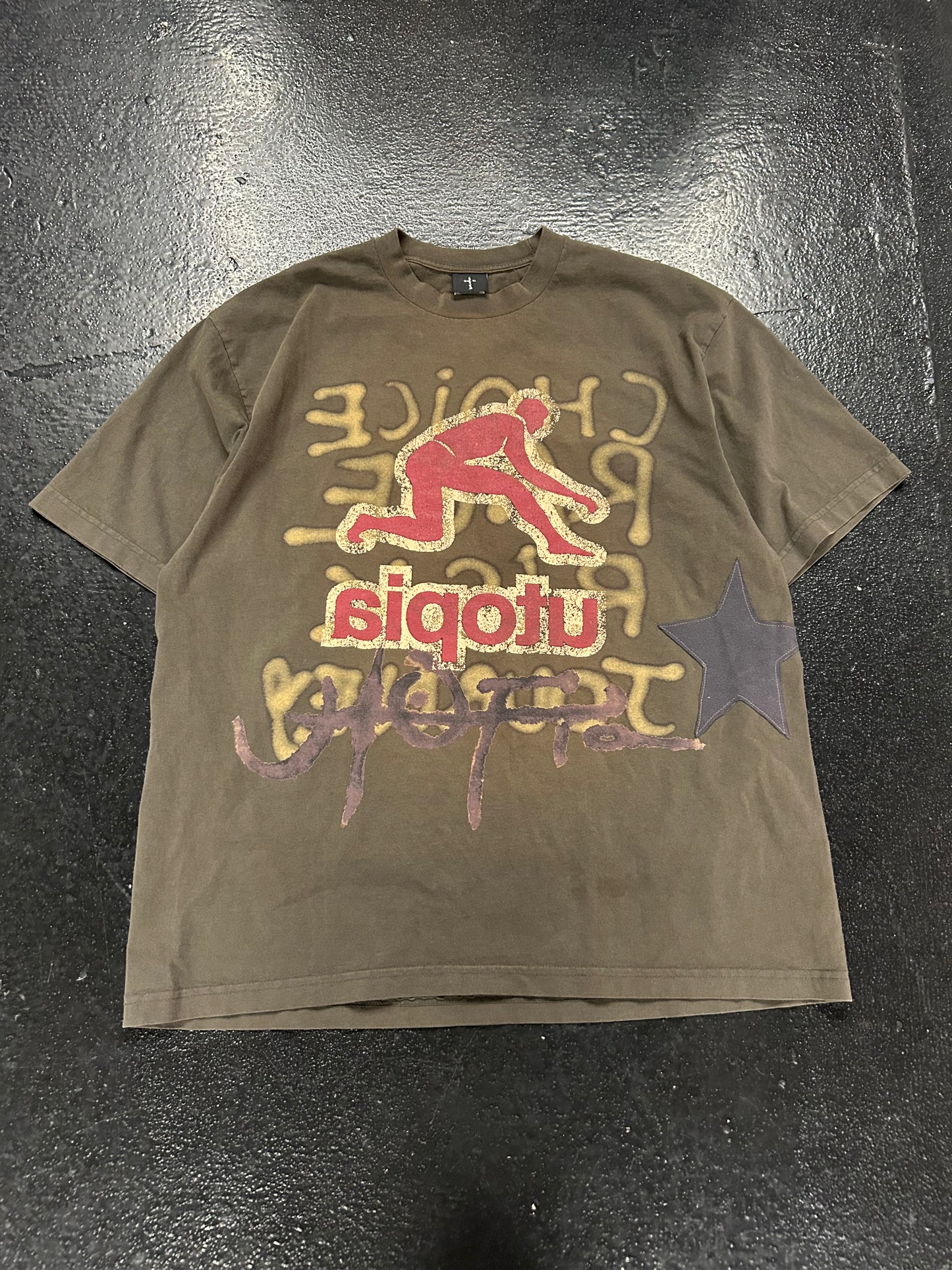 TRAVIS SCOTT UTOPIA BROWN TEE (BRAND NEW)