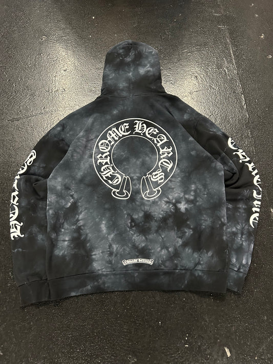CHROME HEARTS TIEDYE BLACK HOODIE (PRE-OWNED)