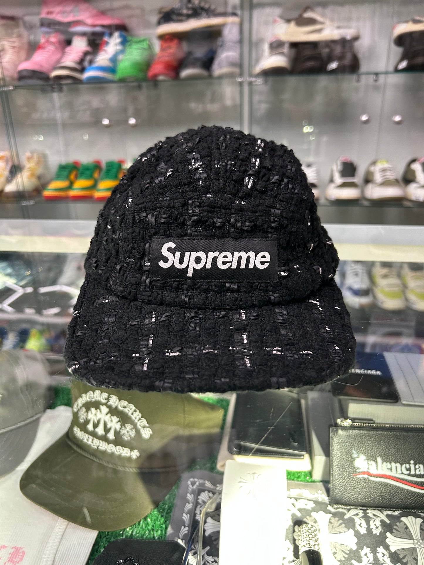 SUPREME RIBBON BOUCLE CAMP CAP (PRE-OWNED)