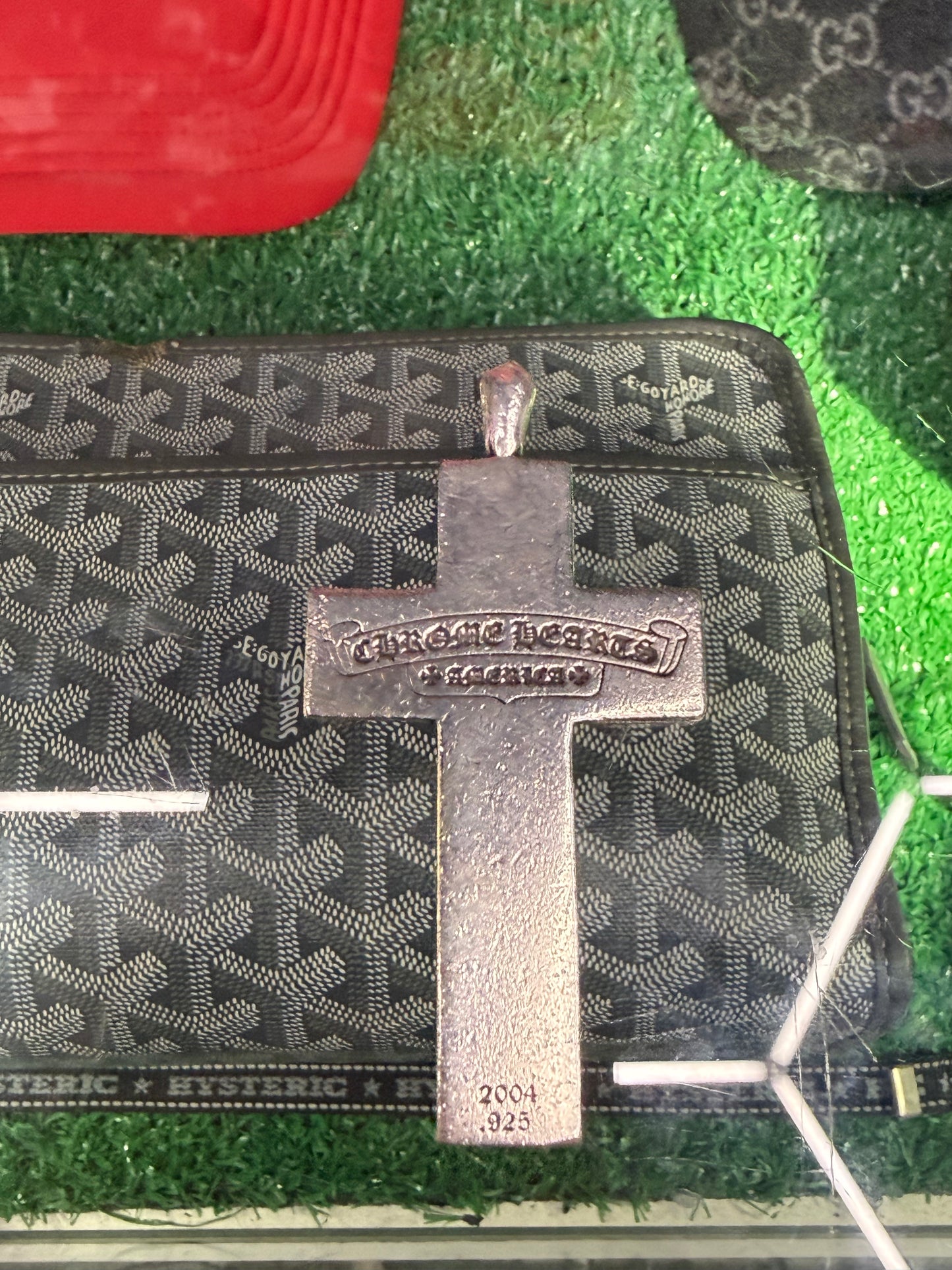 CHROME HEARTS MULTI EMBLEM CROSS W/ BALL CHAIN