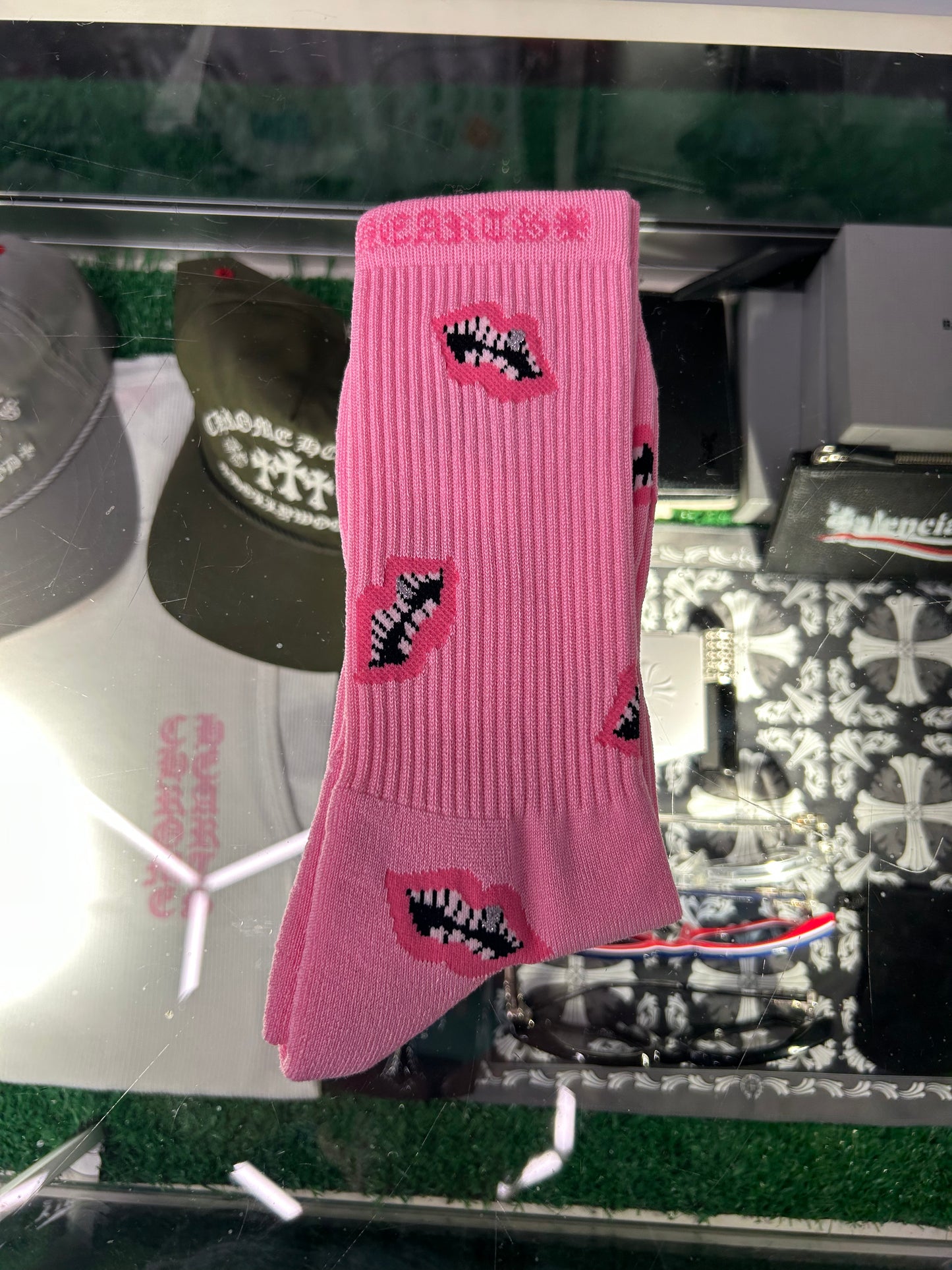 CHROME HEARTS PINK SOCKS (BRAND NEW)