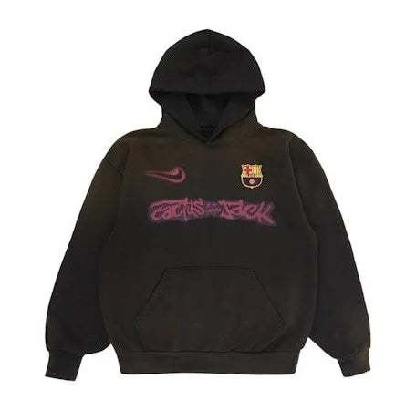 CACTUS JACK X NIKE X FC BARCELONA SPRAY LOGO HOODIE (PRE-OWNED)