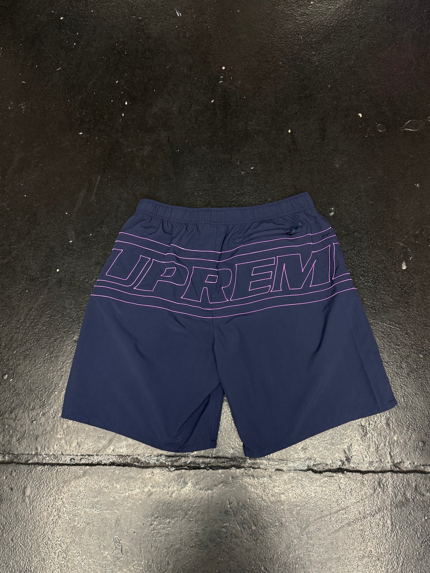 SUPREME BIG LOGO NYLON SHORTS (PRE-OWNED)