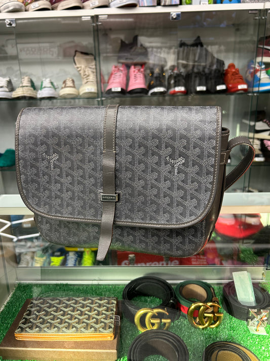 GOYARD MM BELVEDERE GREY MESSENGER BAG (PRE-OWNED)