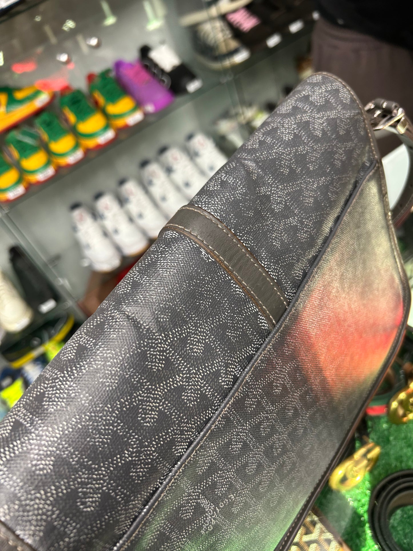 GOYARD MM BELVEDERE GREY MESSENGER BAG (PRE-OWNED)