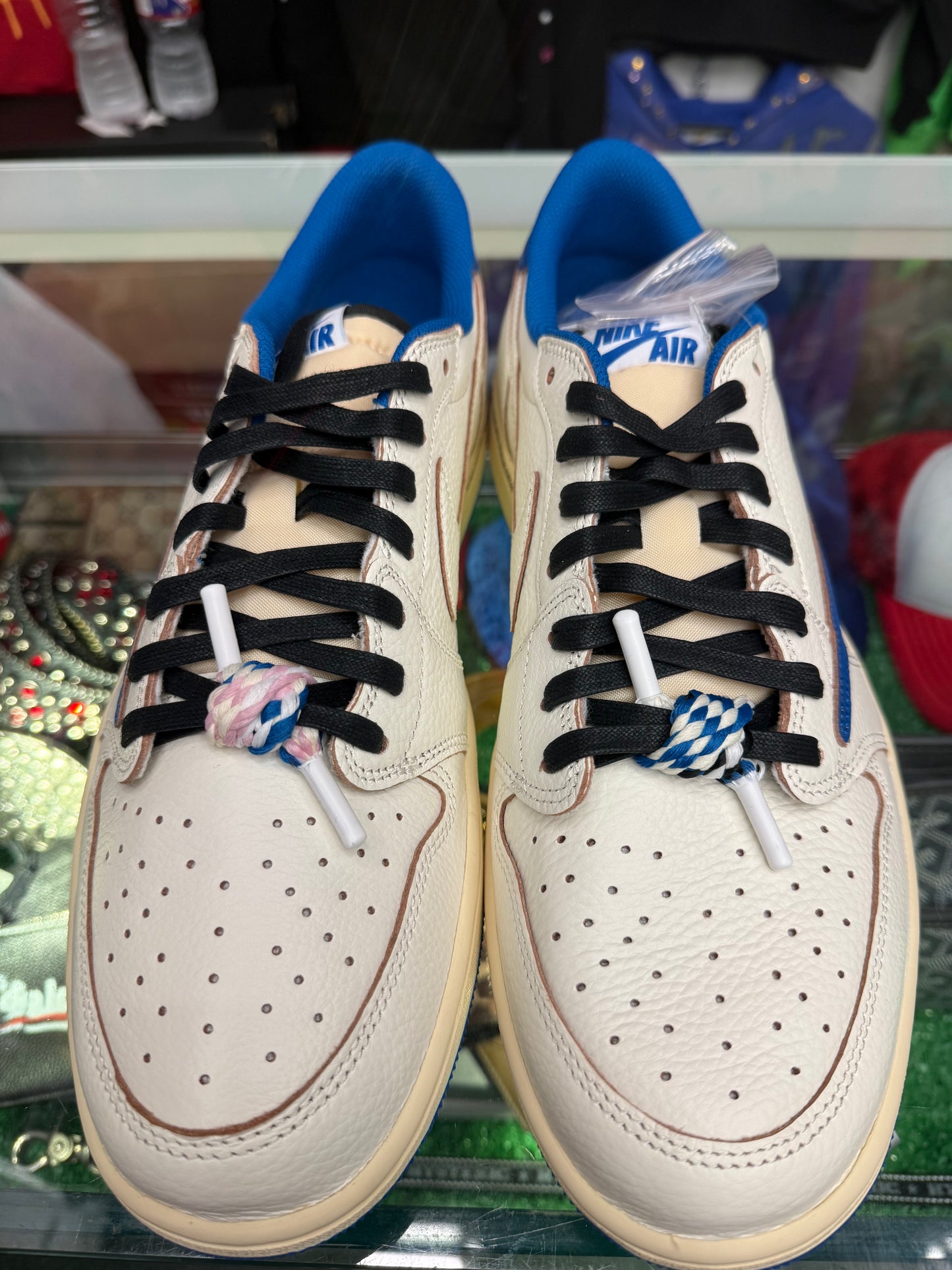 JORDAN 1 LOW TRAVIS SCOTT FRAGMENT DESIGN SAIL MILITARY BLUE (BRAND NEW)