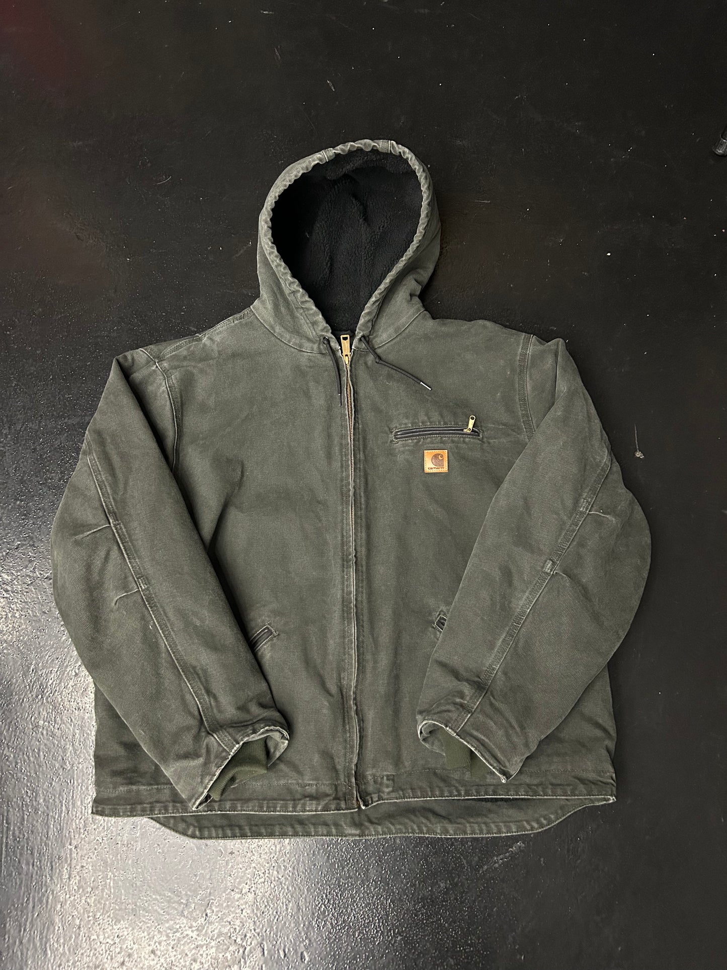 CARHARTT VINTAGE GREEN HOODED JACKET (PRE-OWNED)