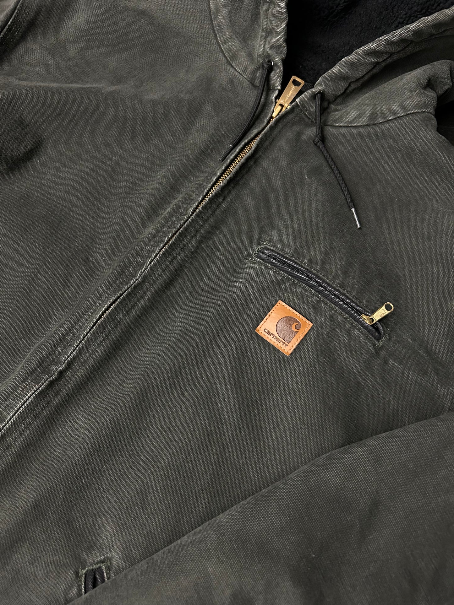 CARHARTT VINTAGE GREEN HOODED JACKET (PRE-OWNED)