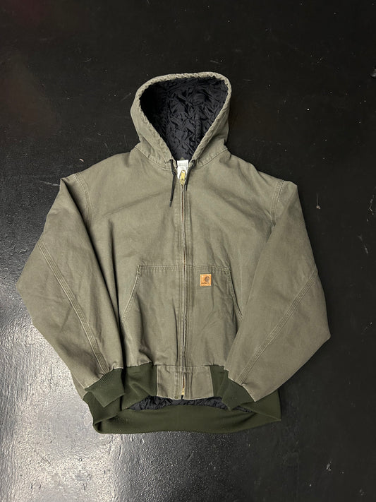 CARHARTT VINTAGE GREEN HOODED JACKET (PRE-OWNED)