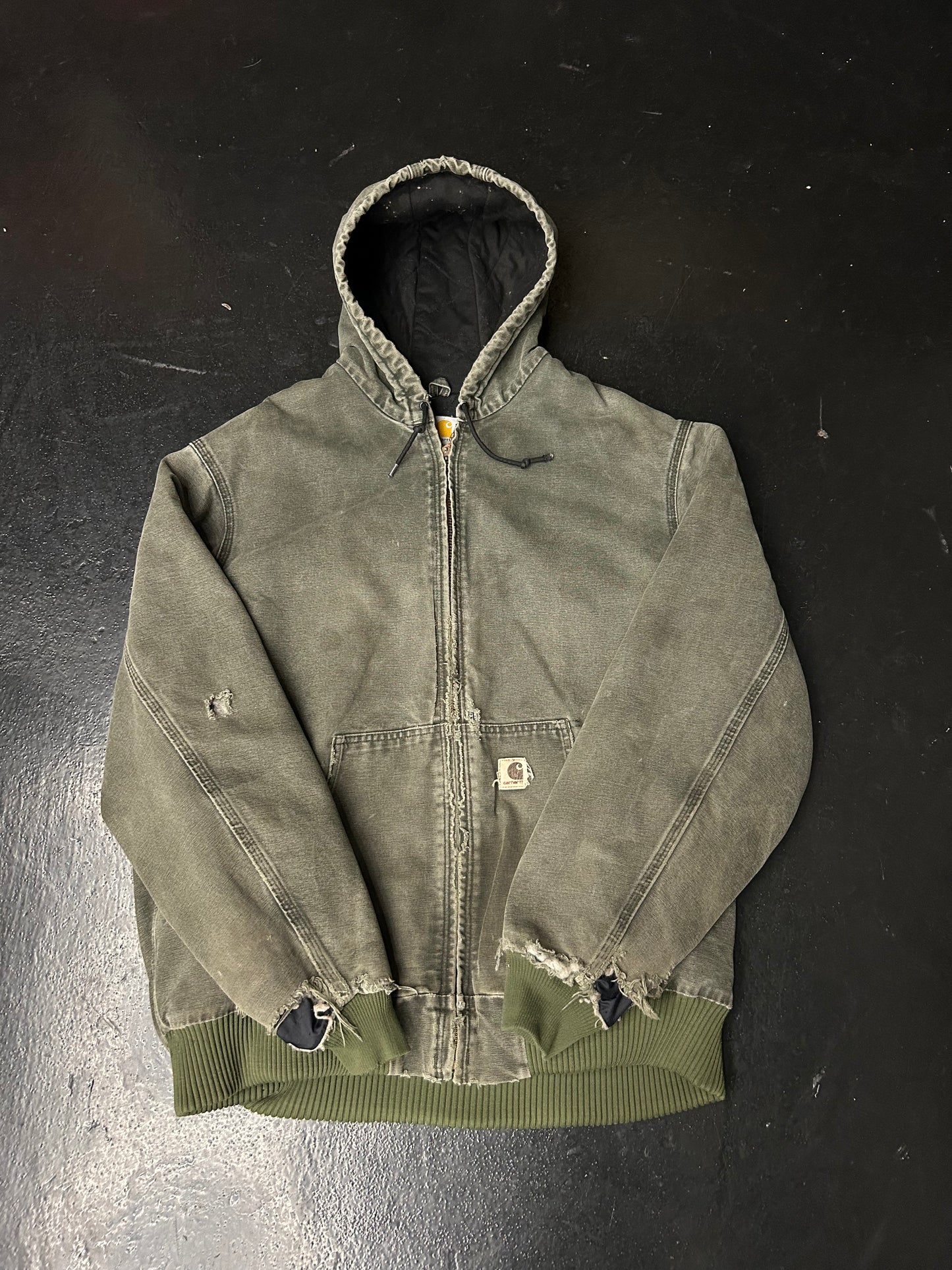 CARHARTT VINTAGE GREEN HOODED JACKET (PRE-OWNED)