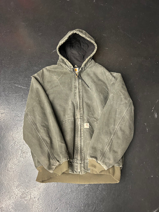 CARHARTT VINTAGE GREEN HOODED JACKET (PRE-OWNED)
