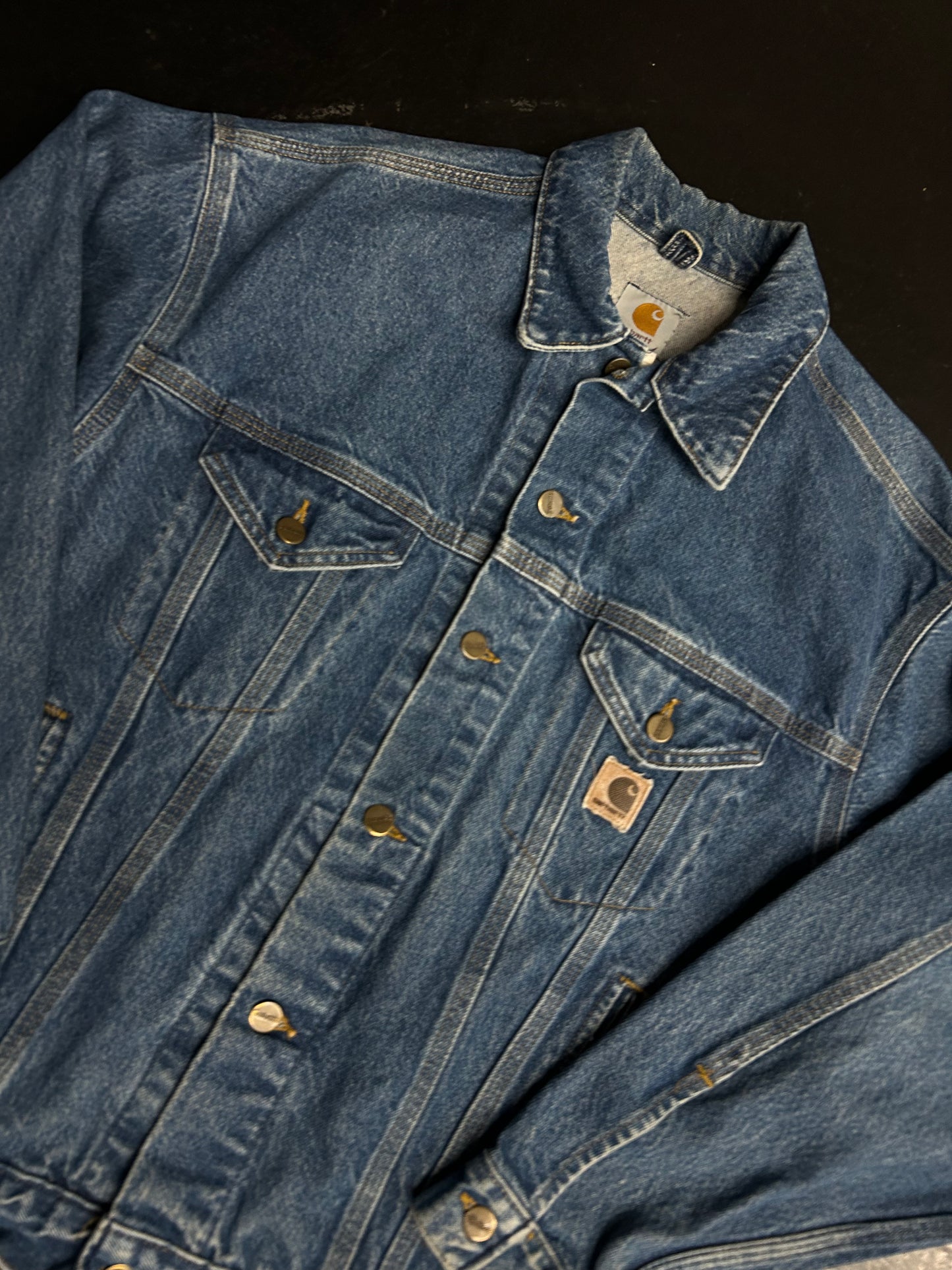 CARHARTT VINTAGE BLUE DENIM JACKET (PRE-OWNED)