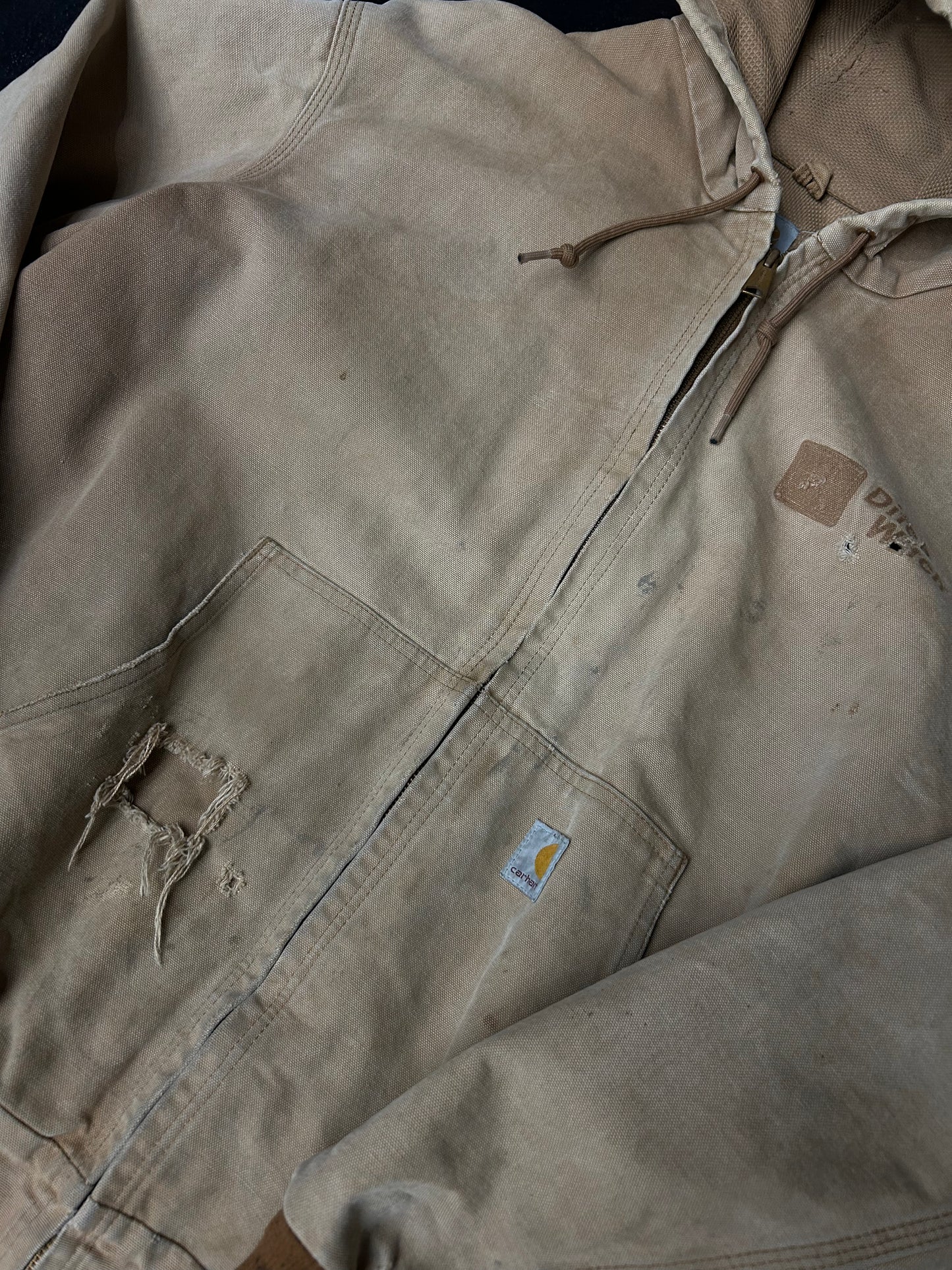 CARHARTT HOODED TAN JACKET (PRE-OWNED)