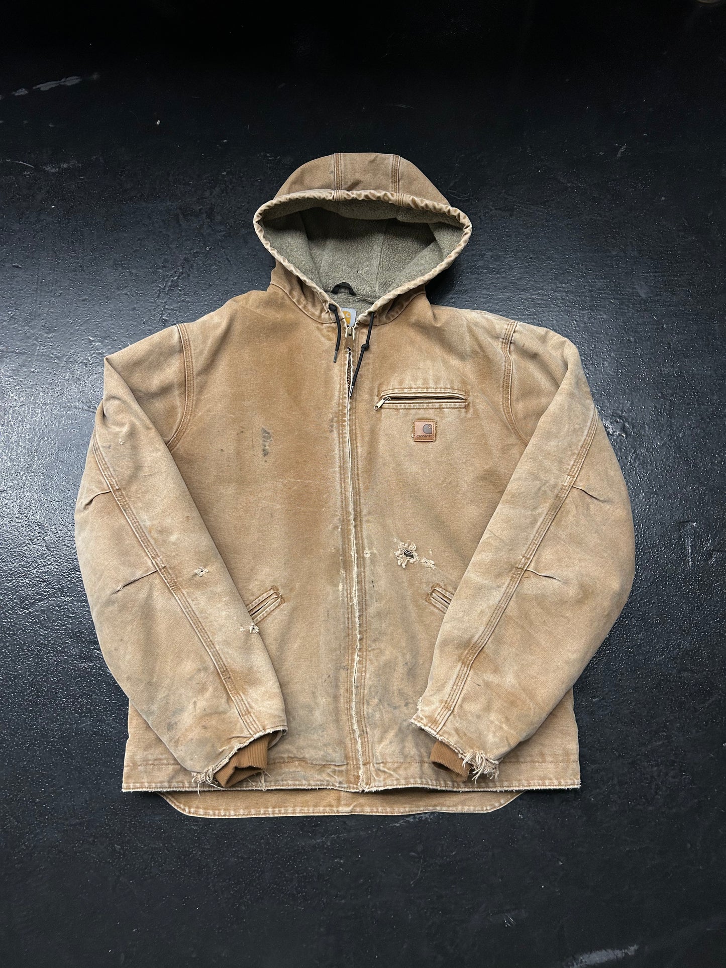 CARHARTT HOODED TAN JACKET (PRE-OWNED)