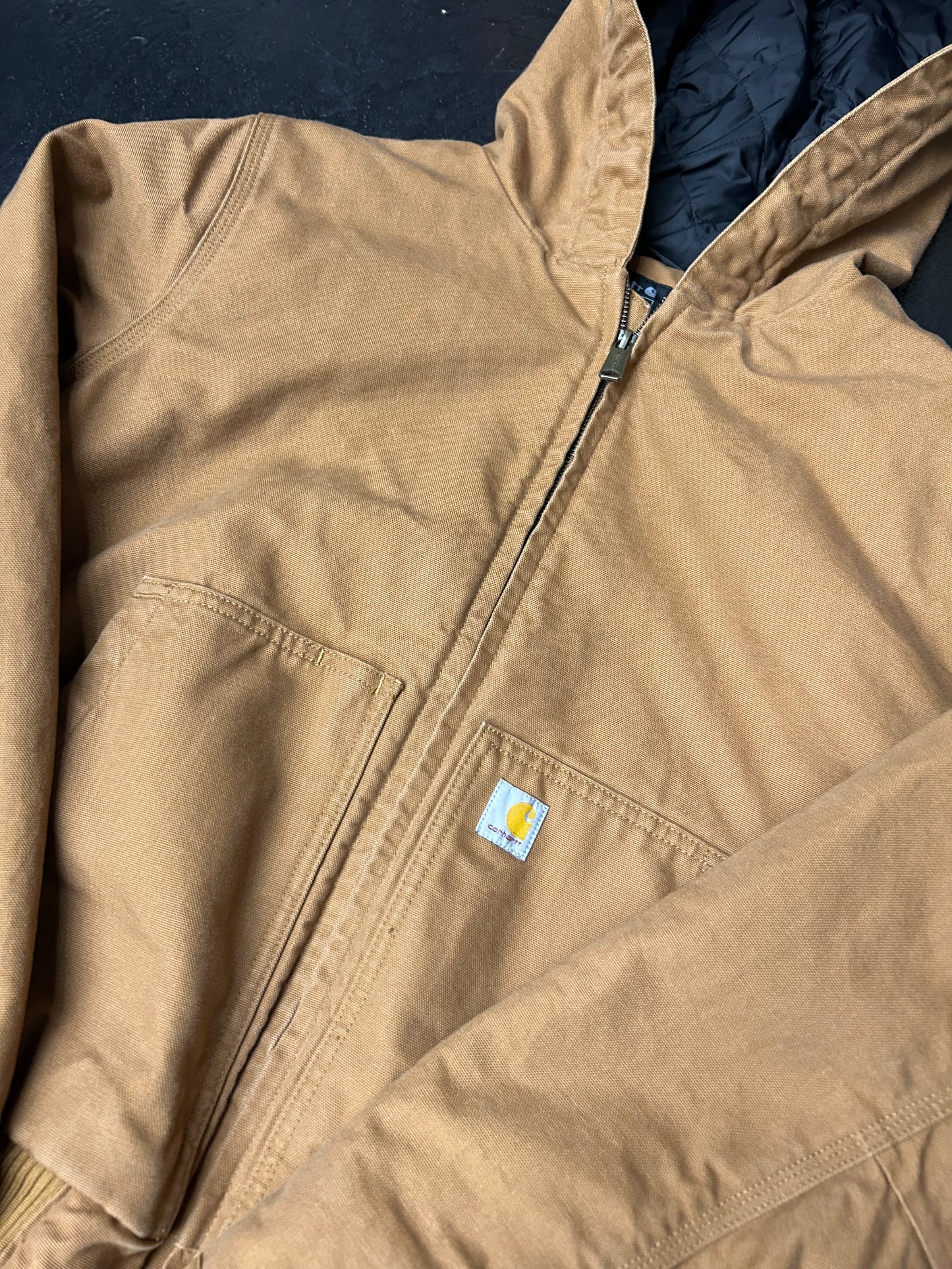 CARHARTT HOODED TAN JACKET (PRE-OWNED)