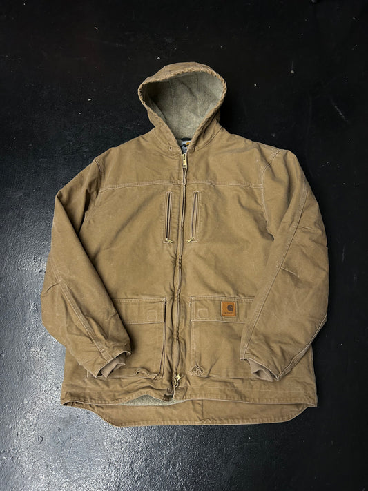 CARHARTT HOODED TAN JACKET (PRE-OWNED)