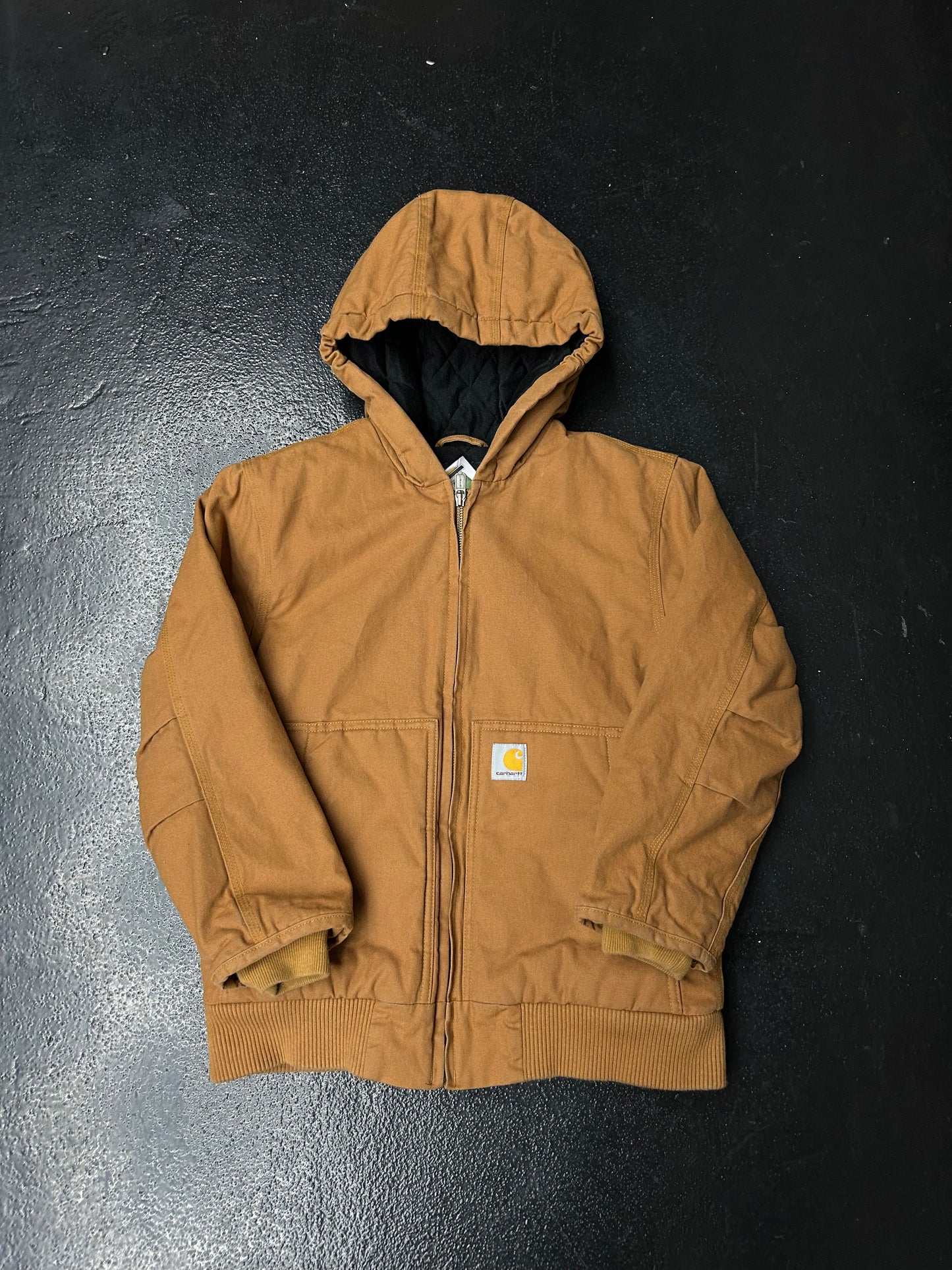CARHARTT HOODED KIDS TAN JACKET (PRE-OWNED)