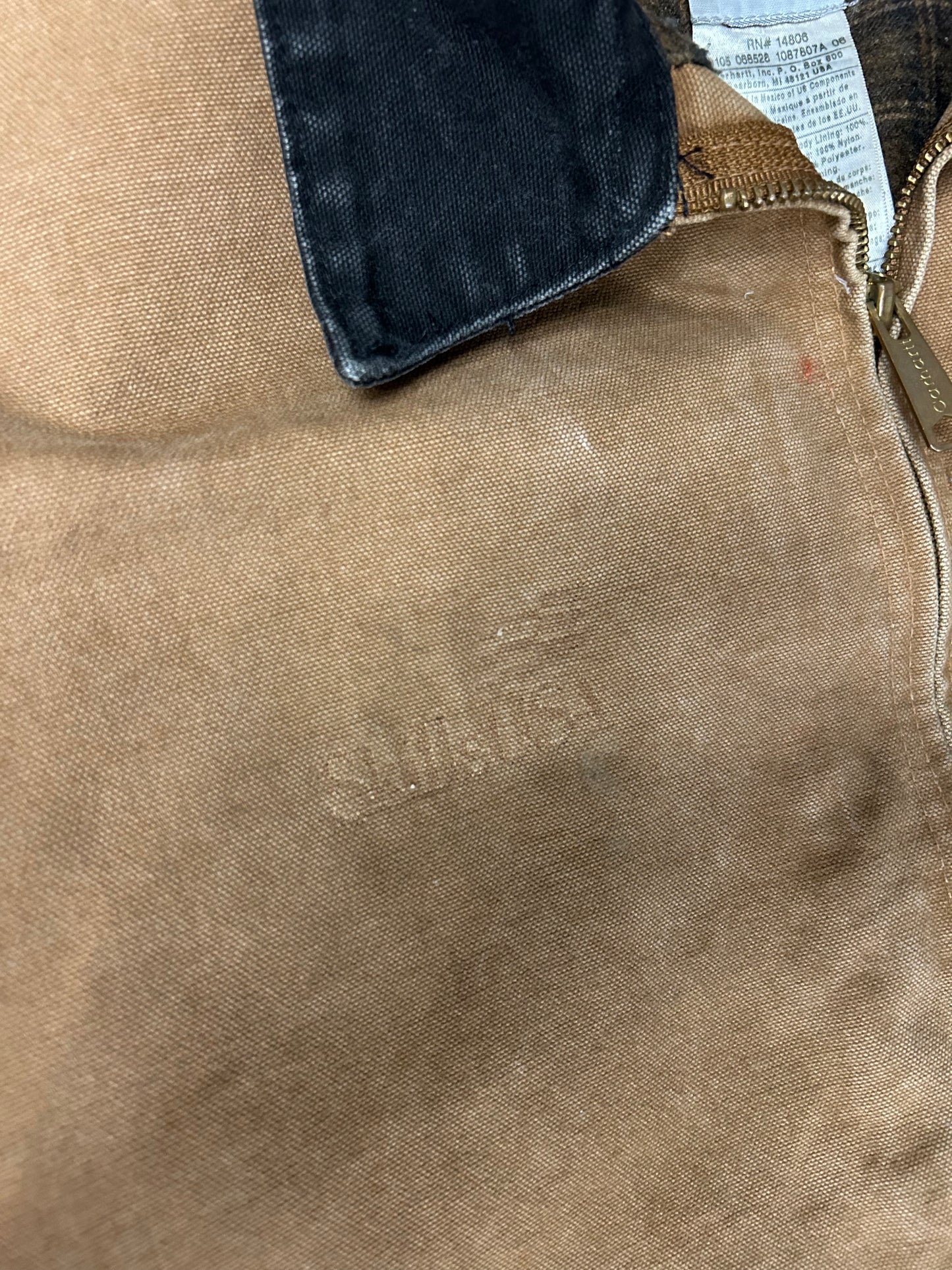 CARHARTT TAN DETROIT BLANKET LINED JACKET (PRE-OWNED)