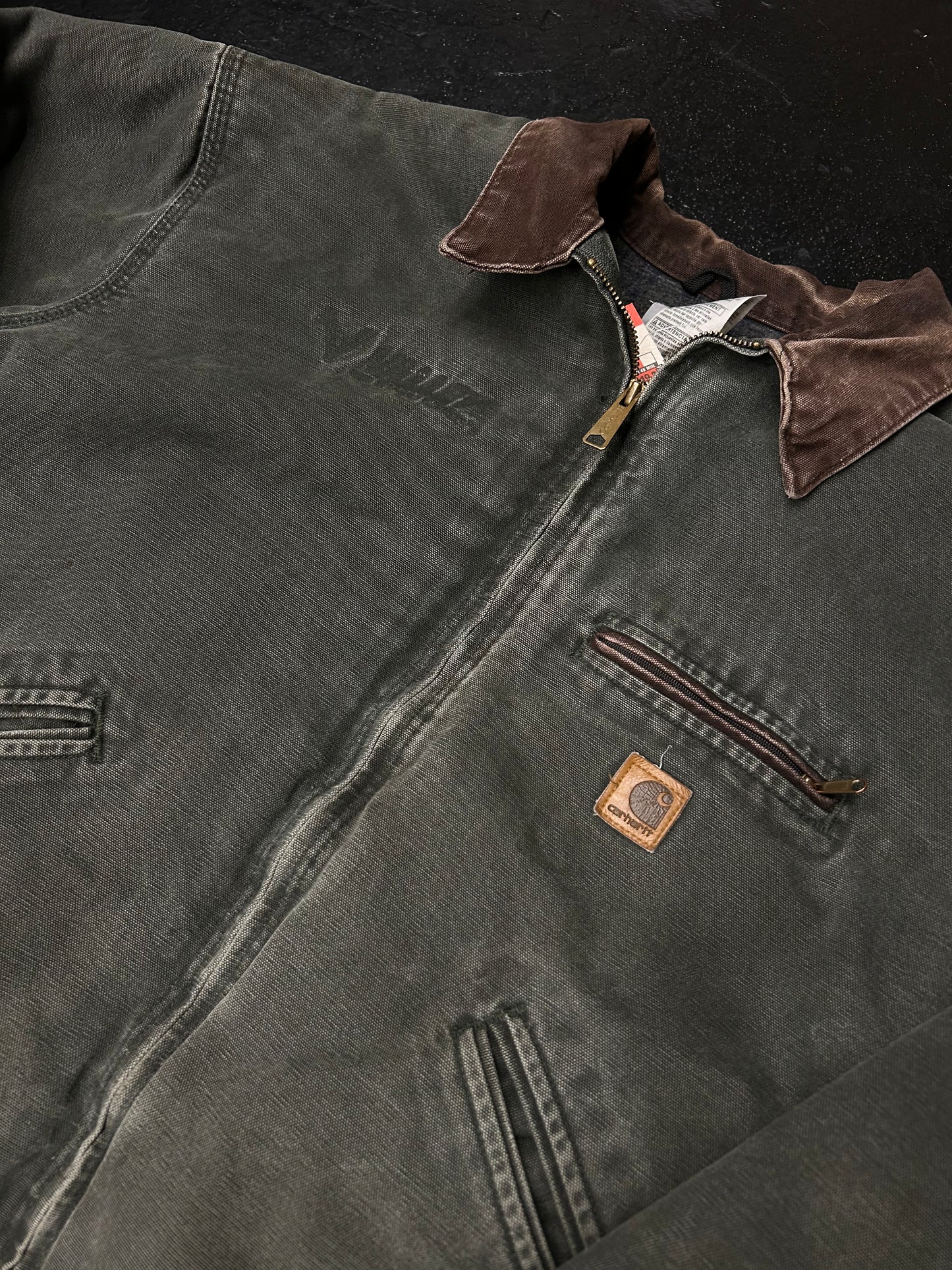 CARHARTT GREEN DETROIT BLANKET LINED JACKET (PRE-OWNED)