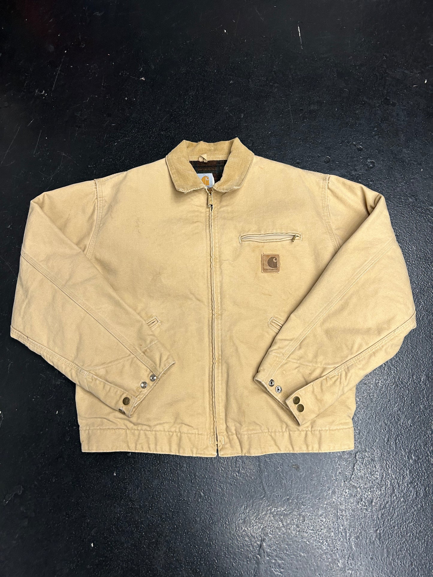 CARHARTT TAN DETROIT BLANKET LINED JACKET (PRE-OWNED)