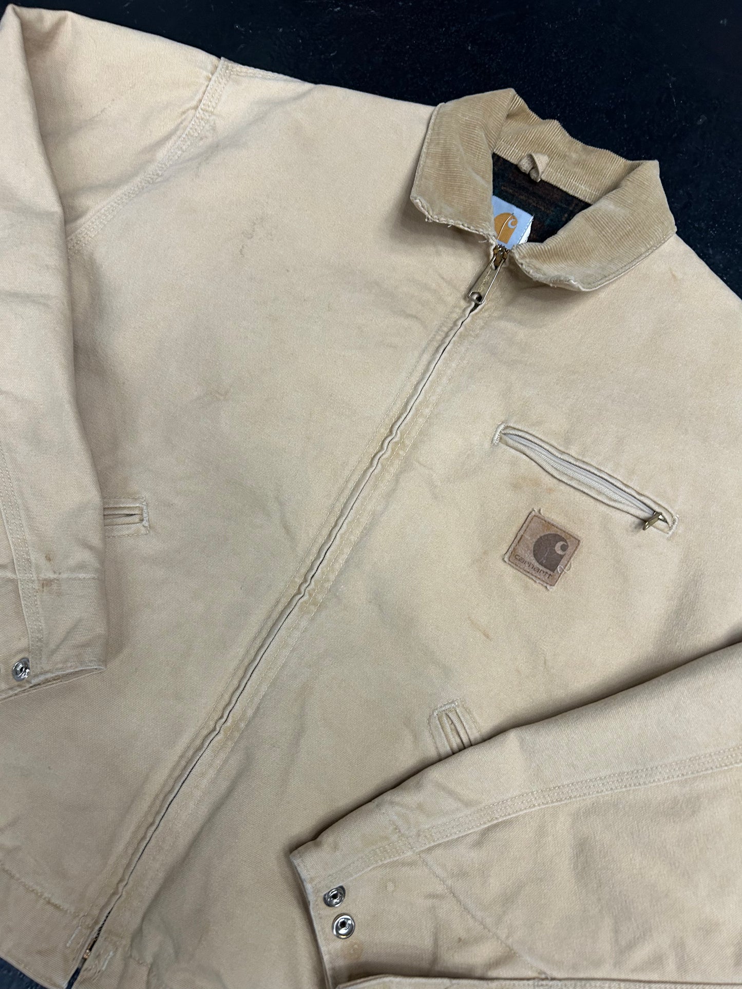 CARHARTT TAN DETROIT BLANKET LINED JACKET (PRE-OWNED)