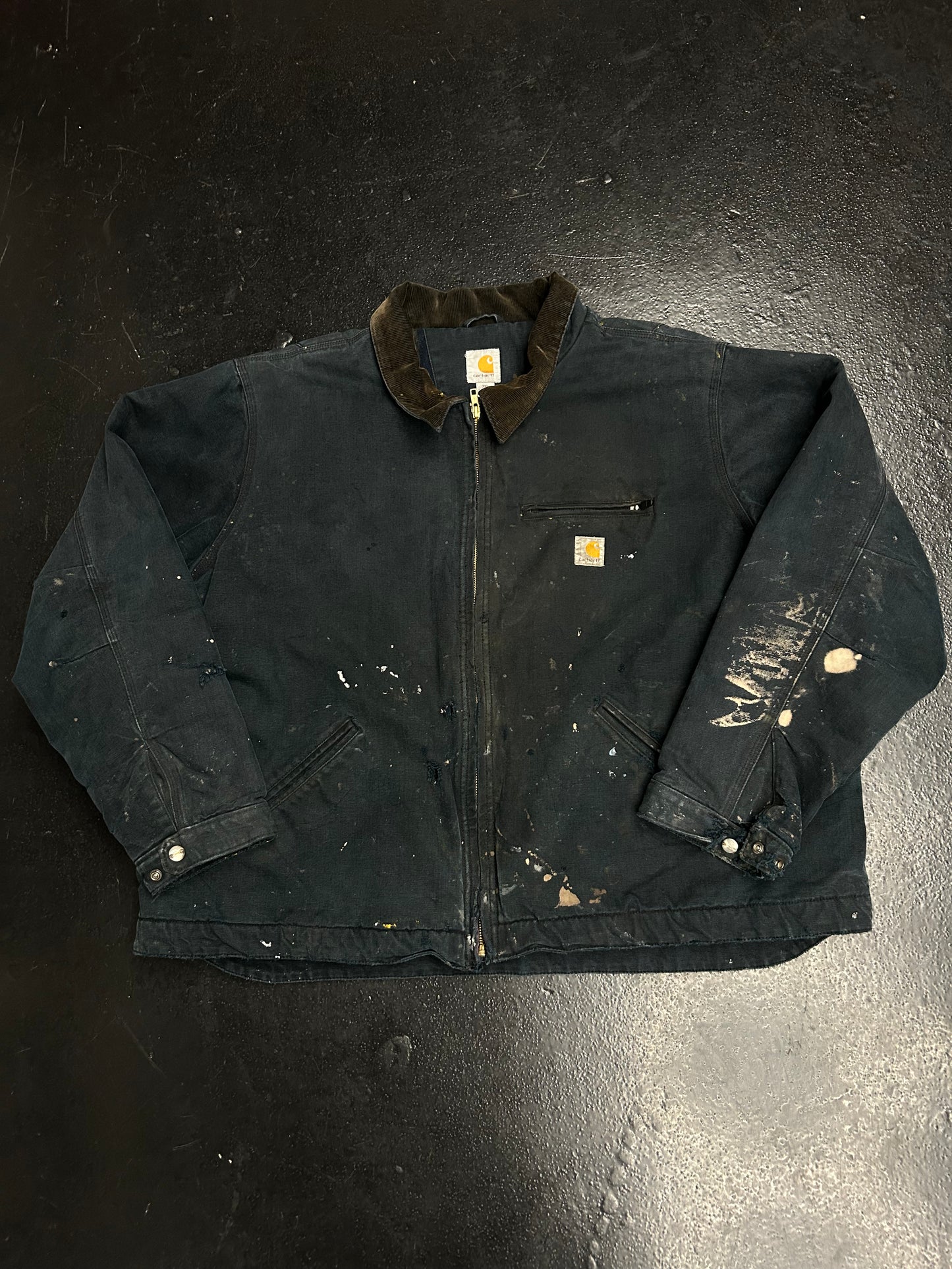 CARHARTT BLACK DETROIT BLANKET LINED JACKET (PRE-OWNED)
