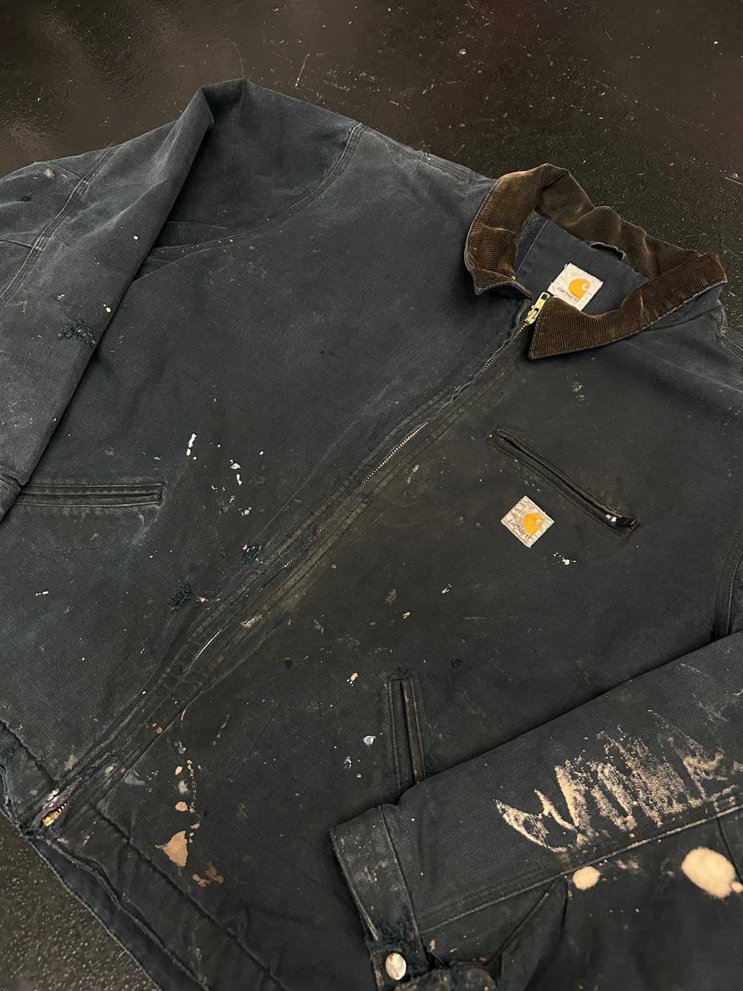 CARHARTT BLACK DETROIT BLANKET LINED JACKET (PRE-OWNED)