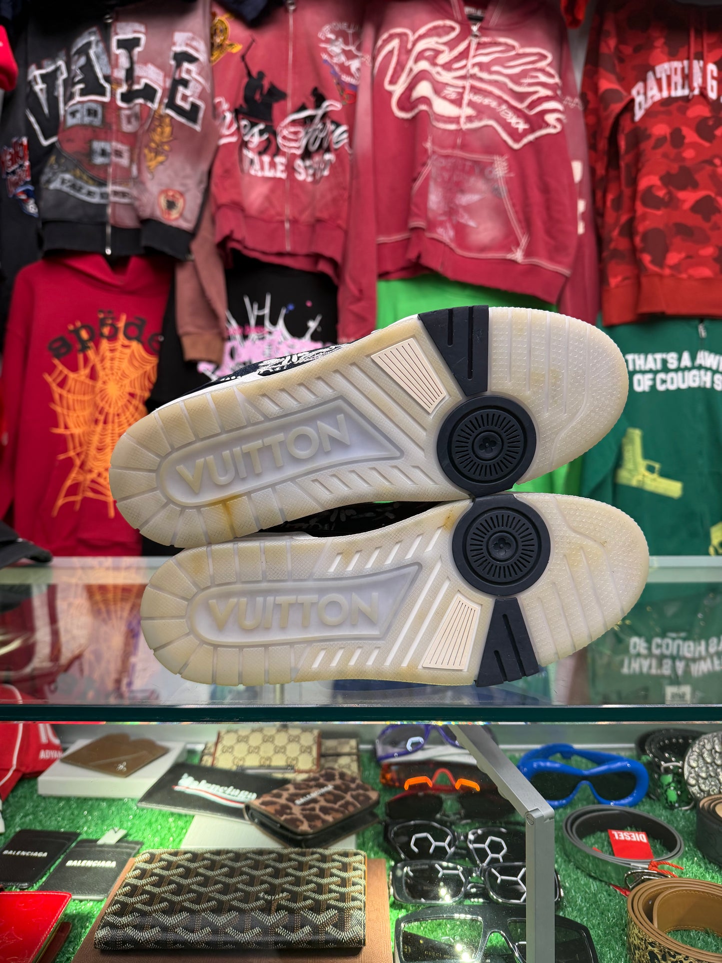LOUIS VUITTON LV GRAFFITI TRAINERS (PRE-OWNED NO BOX)