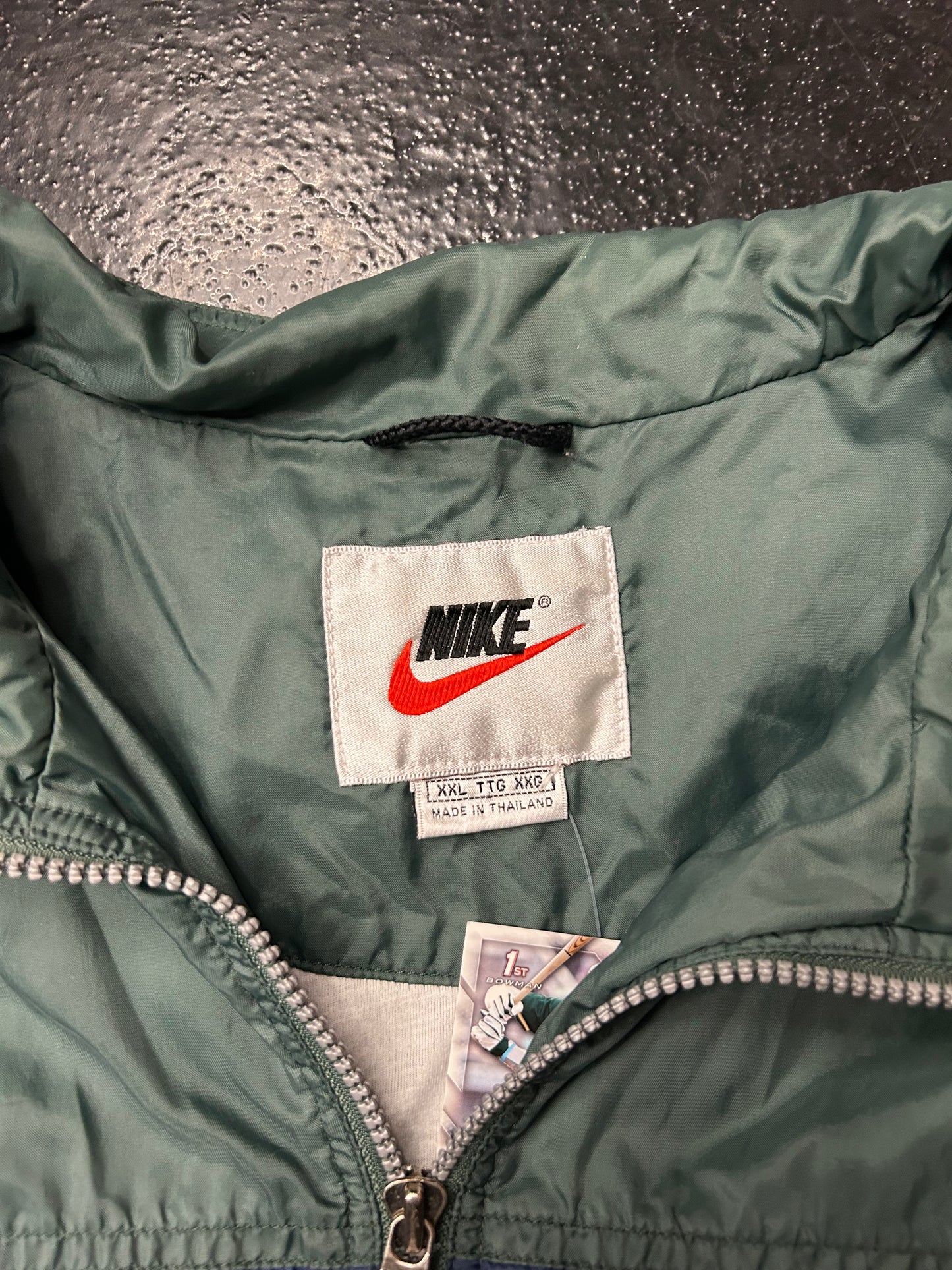 VINTAGE NIKE BLUE GREEN WINDBREAKER  JACKET (PRE-OWNED)